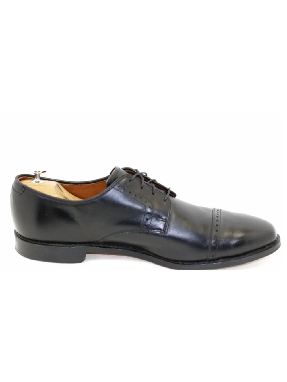 Allen Edmonds 'Clifton' Blucher Black Leather Oxfords Size 11.5 D DD25